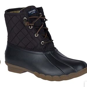 BLACK SPERRY DUCK BOOTS SIZE: WOMEN’S 7.5